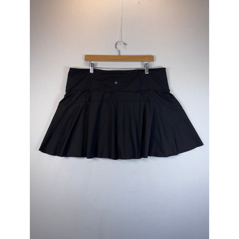Athleta Ace Tennis Skort Womens 2X Black Pleated Athletic Skirt Plus Size - Picture 6 of 9